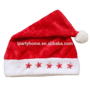 Chapeau <span class=keywords><strong>de</strong></span> Noël fantaisie en peluche avec paillettes minuscules, lumières LED et tresses pour décorations festives - Product Image 3