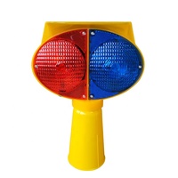 Luz de Advertencia Intermitente LED para Conos de Tráfico, Montada en Mano, con Energía Solar, para Carreteras, Autopistas y Caminos de Acceso