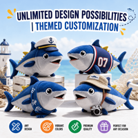 Fabricant de Mascottes en Peluche Thon Bleu OEM ODM, Conception Personnalisée, Logo Personnalisé, Vente en Gros de Jouets en Peluche, Cadeau Promotionnel Animal en Peluche