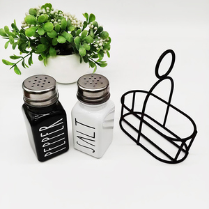 Ensemble de 2 shakers <span class=keywords><strong>en</strong></span> <span class=keywords><strong>verre</strong></span> pour salière, poivrière, épices chaudes idéales pour le barbecue et le barbecue. - Product Image 5