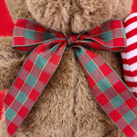 Ours en peluche de Noël de 35 cm de haute qualité, rembourrage en coton PP super doux, décorations de Noël, jouet pour enfants