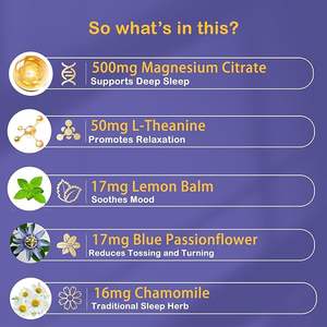 הסיטונאי שינה עזרה melatonina gummies תוספי תזונה מעודדת הרפיה טובה בריאות, שינה מלטונין - Product Image 5