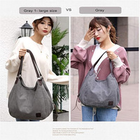 Sac fourre-tout en toile pour femme, 16 oz, coton lourd, multi-poches avec fermeture éclair, pour les trajets quotidiens, les activités de plein air et le quotidien