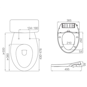 Цельная Интеллектуальная и автоматическая крышка для биде - Product Image 5