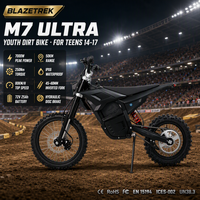 Mini Moto Tout-Terrain Électrique M7 Ultra CE 72V 7000W à Moteur Central, Batterie Lithium 25AH, Roues 17-14 Pouces, Enduro Jeunesse, Fournisseur Grossiste d'Usine