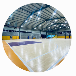 Terrain de basket résilient terrain de sport couleur bois terrain de sport sol en érable - Product Image 6