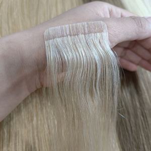 Extensions de cheveux humains vierges invisibles à ruban adhésif ombré, double face, cheveux brésiliens Remy, double trame, double tirage, vente en gros - Product Image 1