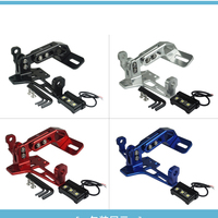 Einstellbarer Motorrad-Kennzeichen halter Rahmen CNC Aluminium Moto Zubehör Blinker halterung