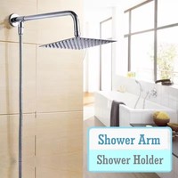 Bras de douche mural moderne en acier inoxydable en forme de L avec fonction pluie, sortie unique, extension pour douche de bain et cuisine