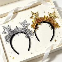 Serre-tête étoile scintillante pour enfants et adultes, Joyeux Nouvel An, serre-têtes de Noël