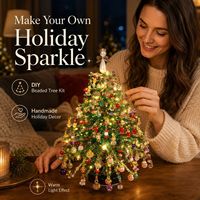 Kit de bricolage pour sapin de Noël, ensemble de fabrication de sapin de Noël perlé, décoration de Noël en perles, mini ornement de table fait main, cadeau de Noël