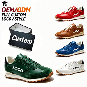 Sneakers Retrò Gump Personalizzate per Uomo, Scarpe Casual Traspiranti in Pelle Scamosciata Patchwork con Logo Personalizzato per Comfort Quotidiano - Product Image 1