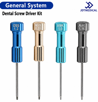 Kit Obeng Implan Gigi Universal Stainless Steel Manual Hex Driver Kompatibel dengan Abutment Prostetik Osstem Dentium Nobel