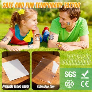 Paquete de 24 Hojas de Papel para Tatuajes Imprimibles con Impresora de Inyección de Tinta, Arte Corporal Temporal, Transferencia de Agua, Herramientas de Bricolaje para Niños y Adultos, Espacios Creativos - Product Image 4