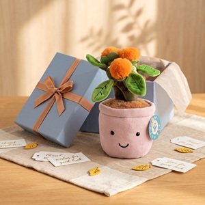 Peluche a Forma di Pianta in Vaso, Simpatico Arancio in Peluche, Morbido Bonsai di <span class=keywords><strong>Agrumi</strong></span> in Peluche per Rivenditori all'Ingrosso e al Dettaglio - Product Image 3