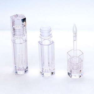Tubo de brillo de labios transparente hexagonal, tubo de lápiz labial líquido, embalaje personalizado - Product Image 5