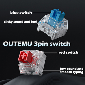90% Full Size 94 Keys Hot Swappable Outemu Blue Red Switch Keycaps 7-RGB Backlit Mechanical Anti-Ghosting Gaming <b>Keyboard</b> 90% K - Product Image 5