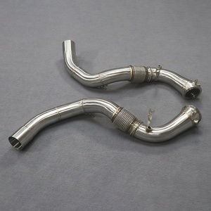 2022 Superior Quality Downpipe for BMW X53 X6M F95 F96 4.4T S63 Exhaust Pipes Diameter Reducing Straight Downpipe - Product Image 4