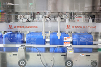 Machine de remplissage de pâte lubrifiante linéaire servo-automatique 10L-20L pour liquides visqueux, ligne de production avec prix compétitif