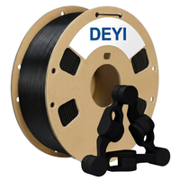 Filamen Printer 3D DEYIBlack PLA 1.75mm 1kg FDM Presisi Tinggi +/-0.02mm Anti-Macet Kekuatan Kuat 220C Tahan Potong