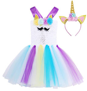 Robe <span class=keywords><strong>Tutu</strong></span> pour fille de 2 à 12 ans, motif floral, arc-en-ciel, princesse, anniversaire, fête, <span class=keywords><strong>licorne</strong></span>, 2022 - Product Image 4
