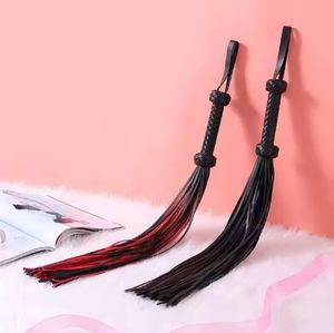 Fouet SM en cuir écologique imperméable avec poignée tressée, accessoires pour jeux de rôle, pour adultes, jouets coquins et ludiques - Product Image 1