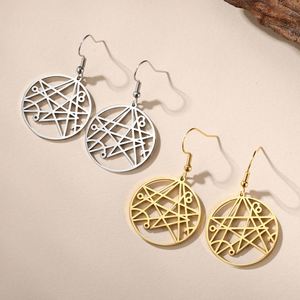 Myshape Sigil of <strong>Necronomicon</strong> Symbol Earring Cthulhu Mythos <strong>Book</strong> of Dead Pendant Stainless Steel Jewelry - Product Image 1
