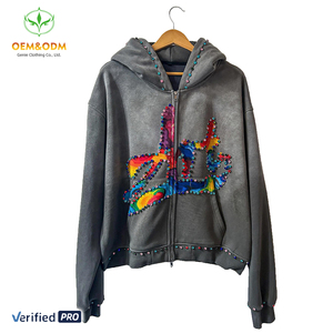 <span class=keywords><strong>Felpa</strong></span> <span class=keywords><strong>con</strong></span> <span class=keywords><strong>Cappuccio</strong></span> di Alta Qualità <span class=keywords><strong>con</strong></span> Strass, Unisex, Stile Hip Hop Streetwear, <span class=keywords><strong>Oversize</strong></span>, Personalizzabile <span class=keywords><strong>con</strong></span> Logo, per Uomo e <span class=keywords><strong>Donna</strong></span> - Product Image 2