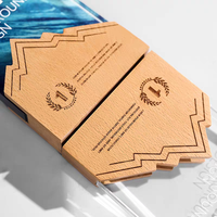 Trophée en cristal personnalisé avec base en bois, récompenses d'entreprise, réunion annuelle, cadeau d'affaires, récompense de reconnaissance des employés