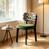 Chaise de salle à manger en bois massif, style luxe léger, nordique, haut de gamme, avec dossier rembourré en cuir PU anti-griffures, design pour la maison et la salle à manger