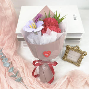 Graduation season carnation finished bouquet as a souvenir for girlfriend simulation <b>flower</b> Tanabata hot romantic gift - Product Image 4