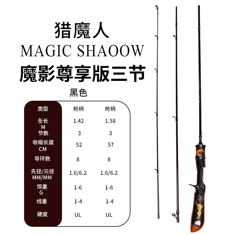 Canne simple 142 à manche noir