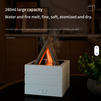 Nouveau diffuseur d'huiles essentielles portable de 250 ml à piles, lampe LED colorée, USB, batterie, diffuseur d'arômes pour la maison, flamme de feu