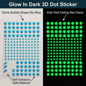 Autocollant 3D Luminescent Bleu Ciel en Forme de Dôme, Adhésif Mural et de Plafond pour Chambre d'Enfant, Matériau de Décoration et de Sécurité Nocturne - Product Image 2