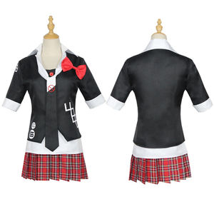 Yingyi Cosplay Costume pour <span class=keywords><strong>Danganronpa</strong></span> Anime Enoshima Junko uniforme jupe courte Double queue tresse perruque pour Halloween café travail - Product Image 2