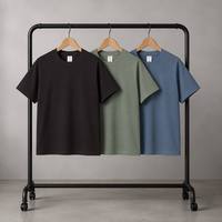 T-shirt vierge surdimensionné à épaules tombantes en coton 100% lourd 260 GSM pour impression, vente en gros, OEM, en vrac, pour hommes