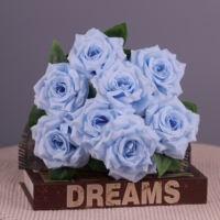 Fleurs artificielles en soie, roses artificielles pour mariage, bouquet de mariée, centre de table, décoration de fête, vente en gros