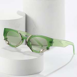 Vente en gros de nouvelles lunettes de soleil punk à monture fine, lunettes de soleil rectangulaires steampunk pour femmes et hommes - Product Image 6