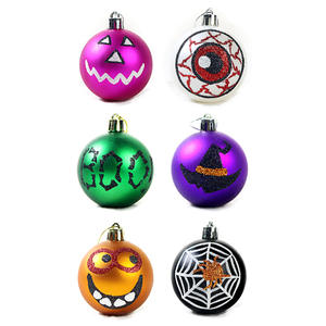 HLC nuevo juego de bolas de calabaza de plástico para Halloween 24 piezas araña Wed Bloody Eyes murciélagos adornos colgantes para decoraciones de casas embrujadas - Product Image 2
