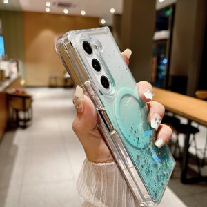 เคสโทรศัพท์แม่เหล็กใสวิบวับ รุ่นใหม่ สำหรับ Samsung Z Fold6 Fold5 <span class=keywords><strong>Fold4</strong></span> Fold 3  วัสดุ PC Resin  ฝาหลังแบบอีพ็อกซี่ - Product Image 3