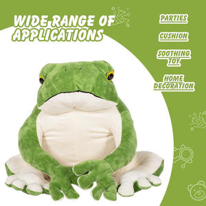 Peluche grenouille géante verte avec autocollants de Noël, jouet réaliste surdimensionné avec aimant - Product Image 2