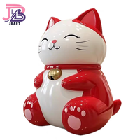 Statues de chat porte-bonheur de grande taille réalistes entrée intérieure artistique 3D artisanat vitrine ornements faits à la main Sculpture esthétique