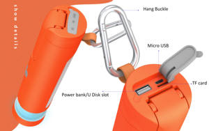 Altavoz Exterior Impermeable IPX7 con Palo para Selfies, Linterna, Iluminación LED RGB y Banco de Energía - Product Image 4