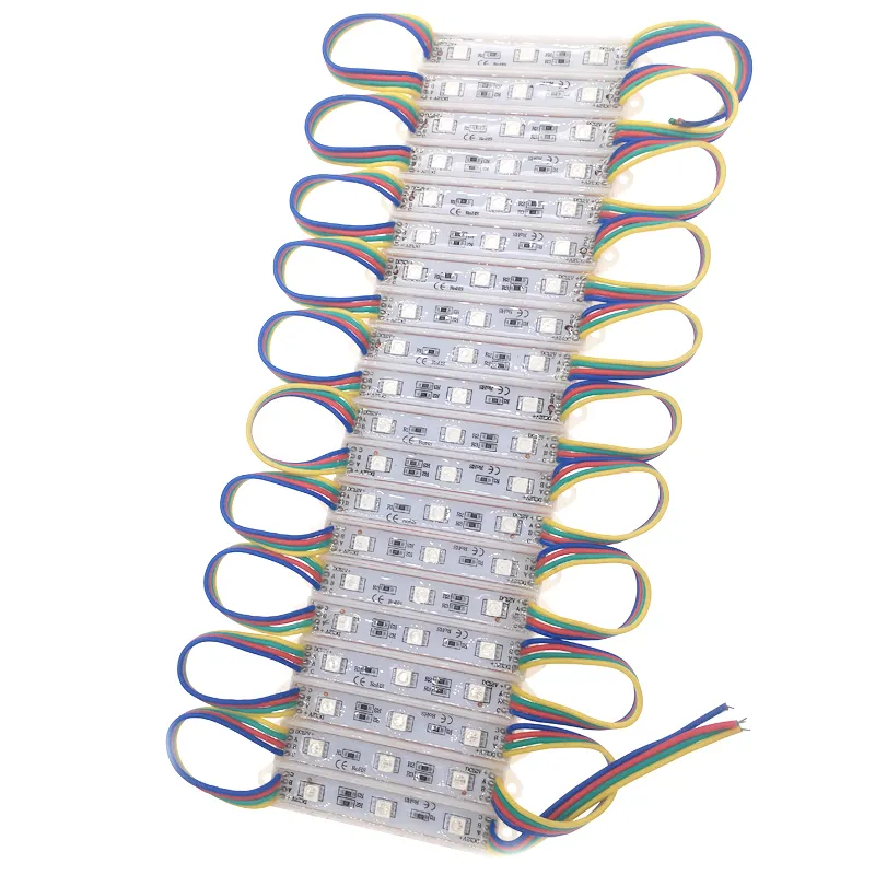 Colla gocciolante 12v impermeabile 3 led per segnaletica rgb smd led module 5050