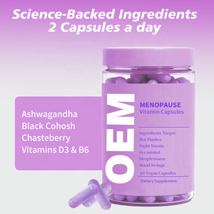 Suplementos para la Menopausia al por Mayor, Ayudan a Aliviar los Ataques de Calor, Sudores Nocturnos y Cambios de Humor para Mujeres, Cápsulas para la Menopausia - Product Image 3