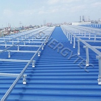 Structure de montage de toit trapézoïdale à fixation rapide pour panneaux solaires en aluminium, certifiée CE, durée de vie 25 ans, capacité de charge >1 kWp