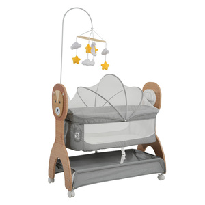 Juego de ropa de cama para niños al por mayor, <span class=keywords><strong>cuna</strong></span> de bebé con mosquitera, colchón grueso, cesta grande, cama nido eléctrica con luz nocturna - Product Image 2