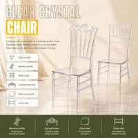 Chaises de banquet en acrylique en gros, empilables, prêtes à l'emploi pour les événements, pour les banquets d'hôtel