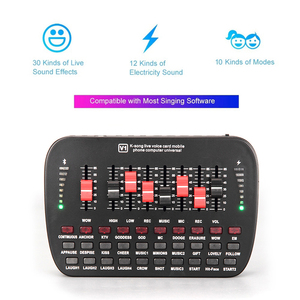 GAX-V1 высокое качество студии звукозаписи аудио интерфейс живой USB внешняя звуковая карта изменение звука для живых - Product Image 5