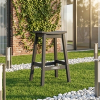 Tabouret de bar en PEHD personnalisé pour extérieur, siège de bar de hauteur standard, résistant à l'eau et aux UV, chaise de patio en plastique recyclé, fournisseur d'usine